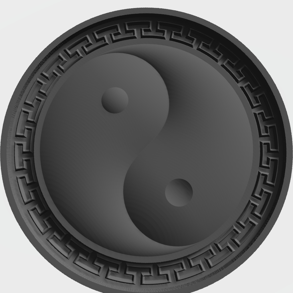 TaiChi Yin Yang CNC Plaque Model CNC STL file preview