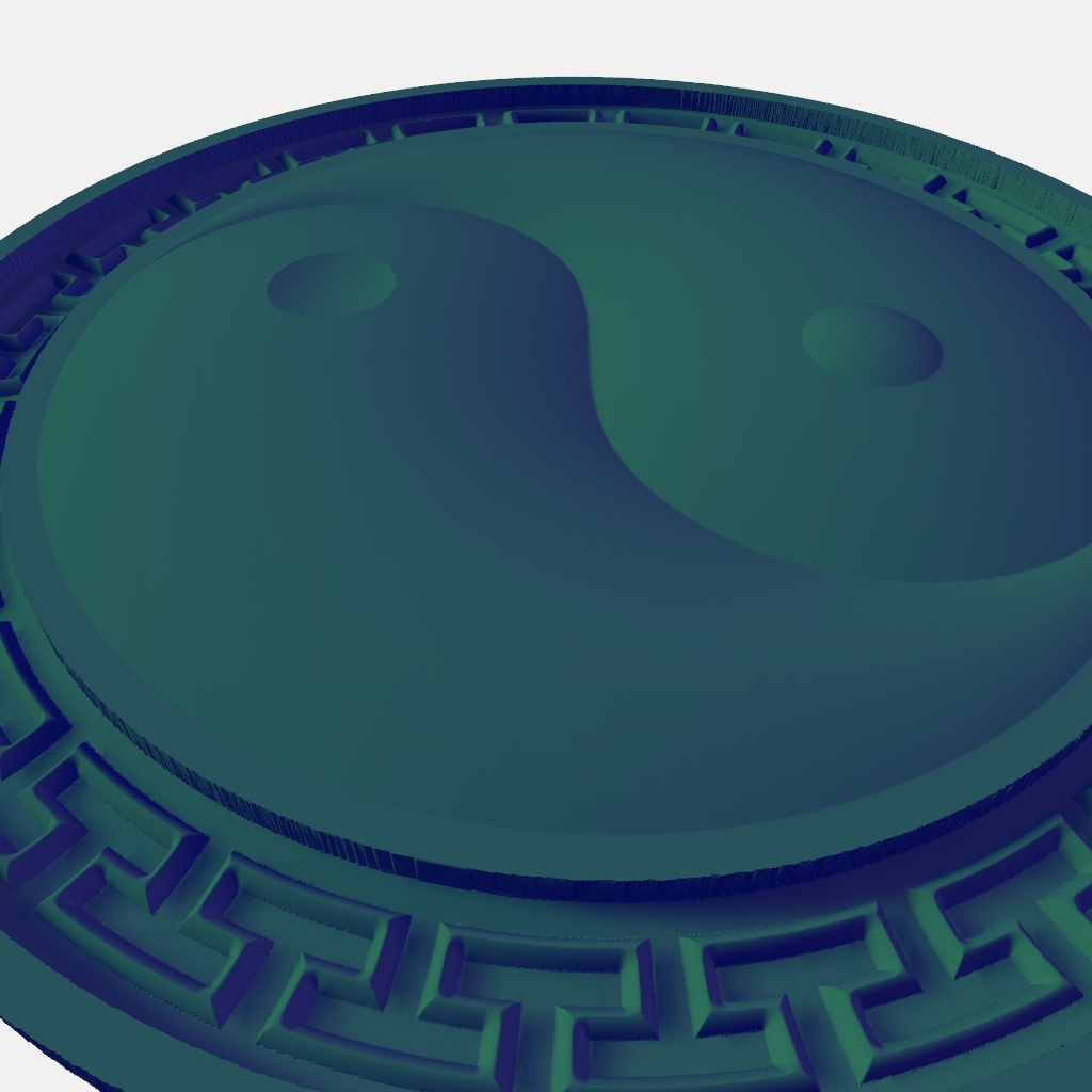 TaiChi Yin Yang CNC Plaque Model CNC STL file preview 2
