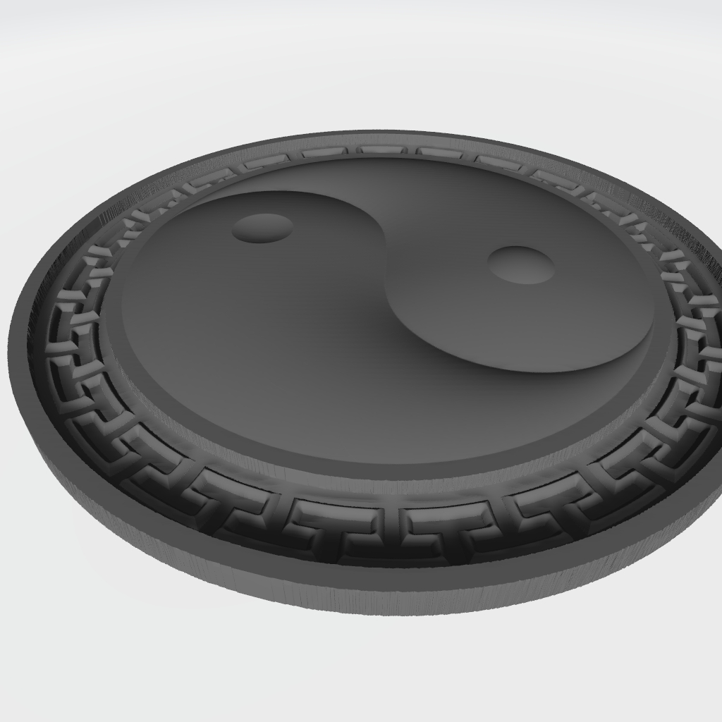 TaiChi Yin Yang CNC Plaque Model CNC STL file preview 3