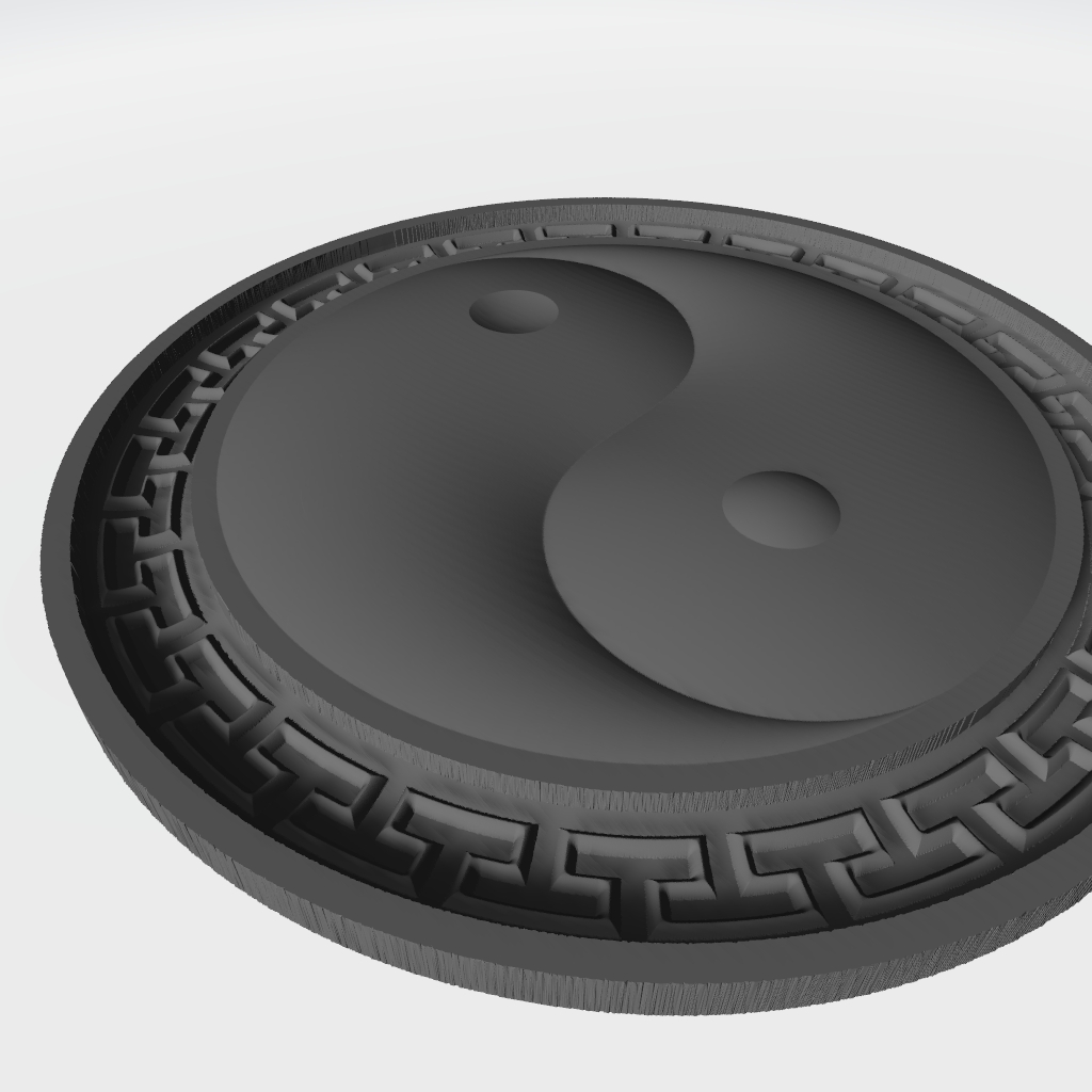 TaiChi Yin Yang CNC Plaque Model CNC STL file preview 4