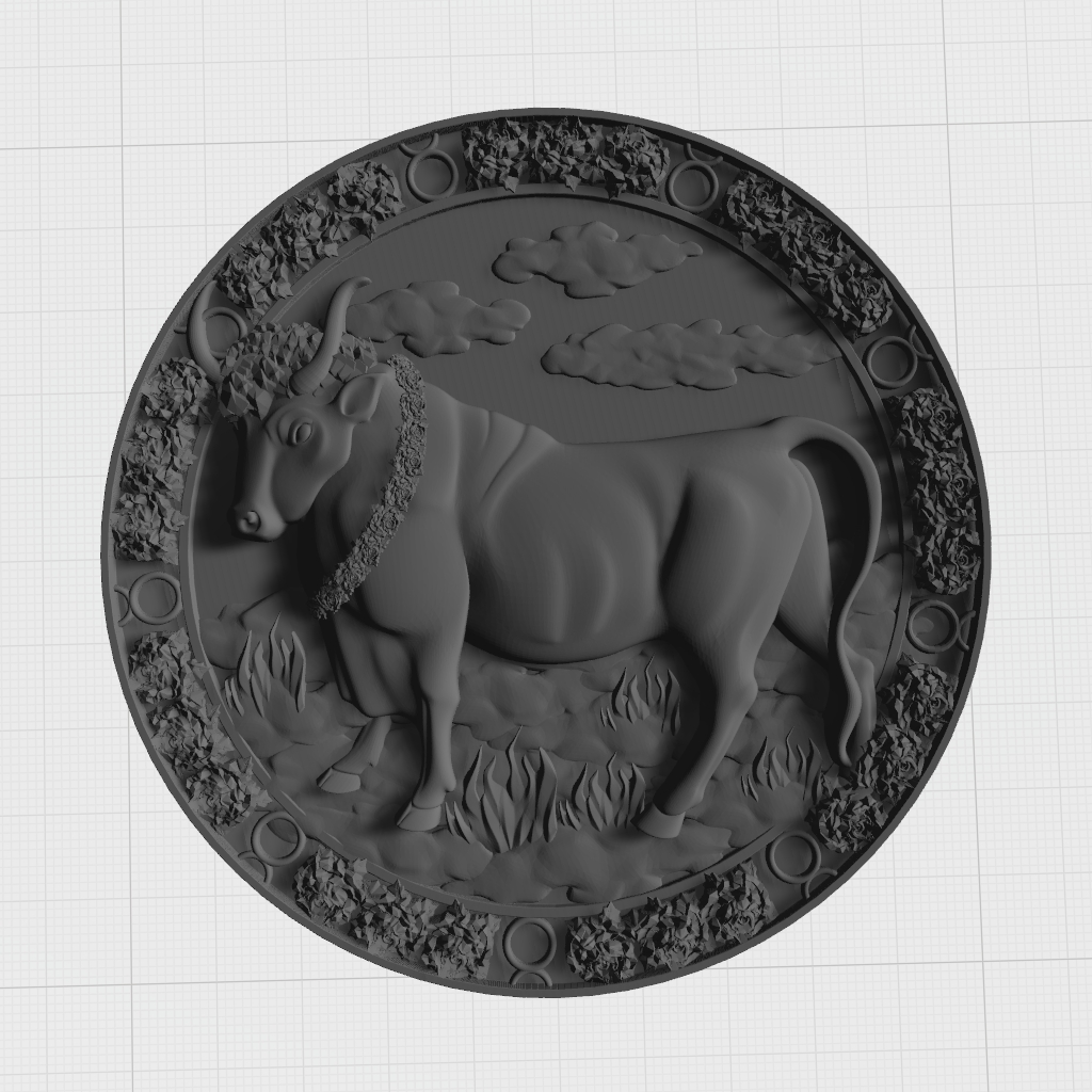 Taurus Astrology Bull CNC STL Model Star Sign CNC STL file preview
