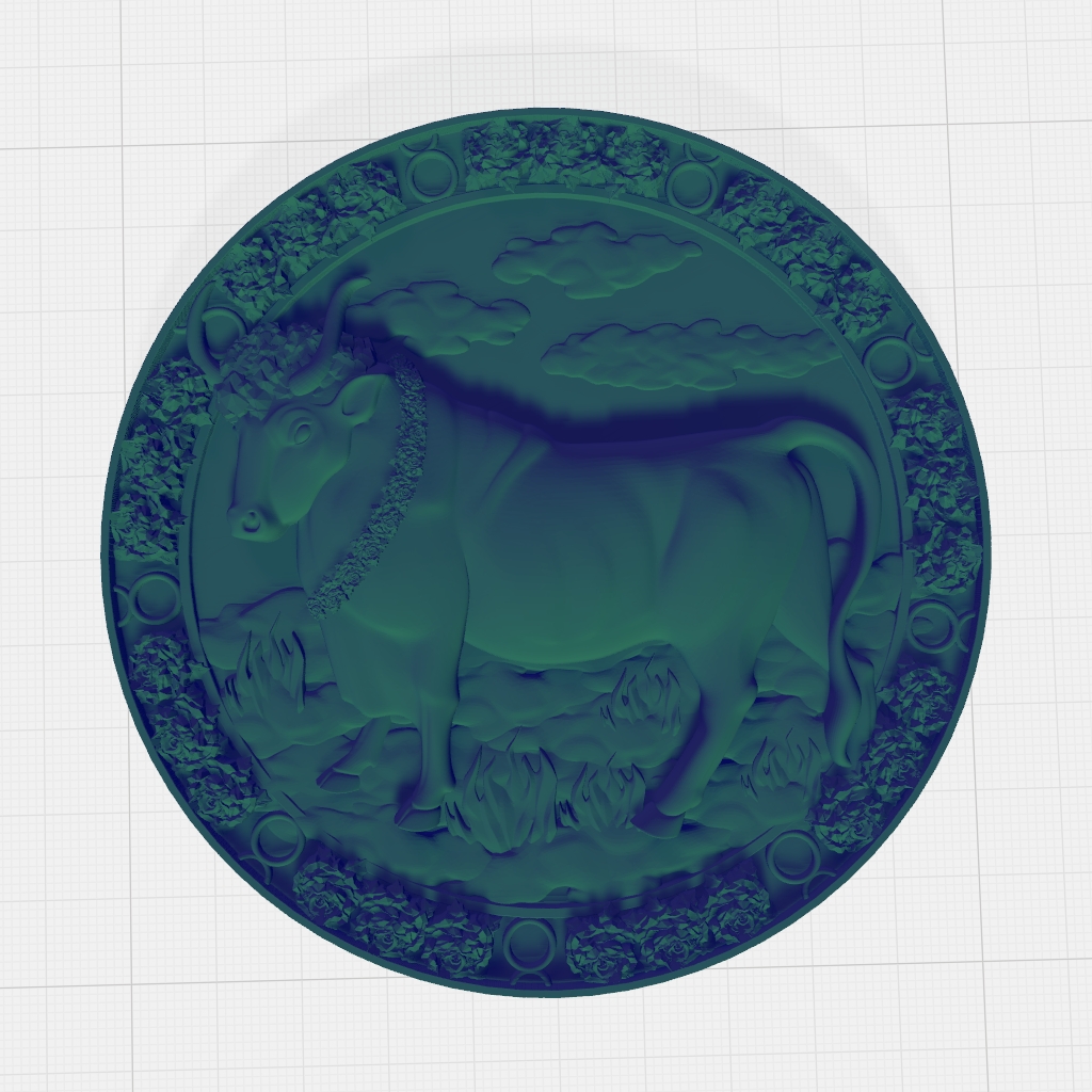 Taurus Astrology Bull CNC STL Model Star Sign CNC STL file preview 2