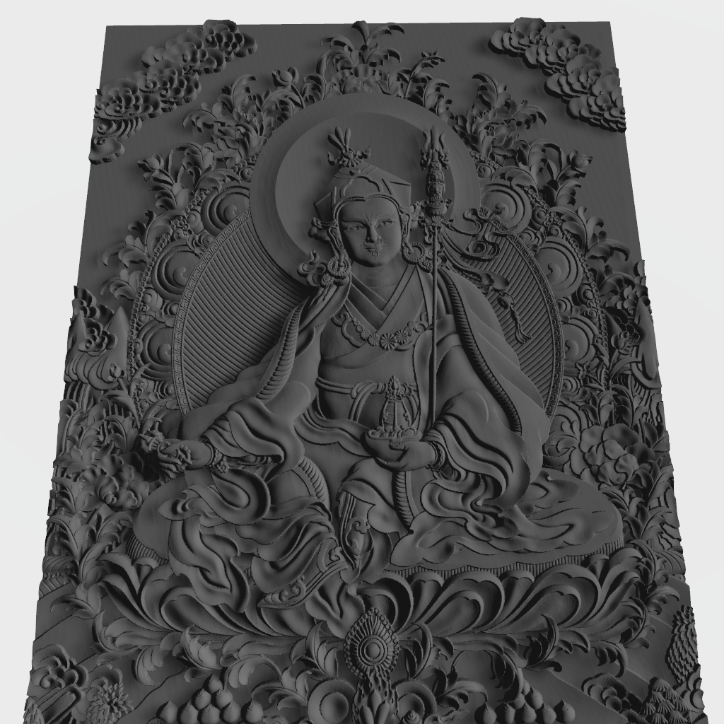 Thangka Tibet Buddhist CNC Model CNC STL file preview