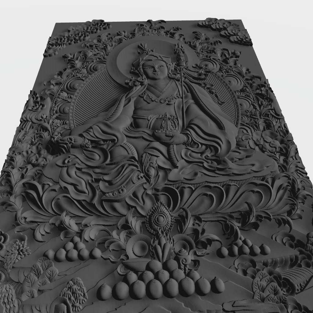 Thangka Tibet Buddhist CNC Model CNC STL file preview 2