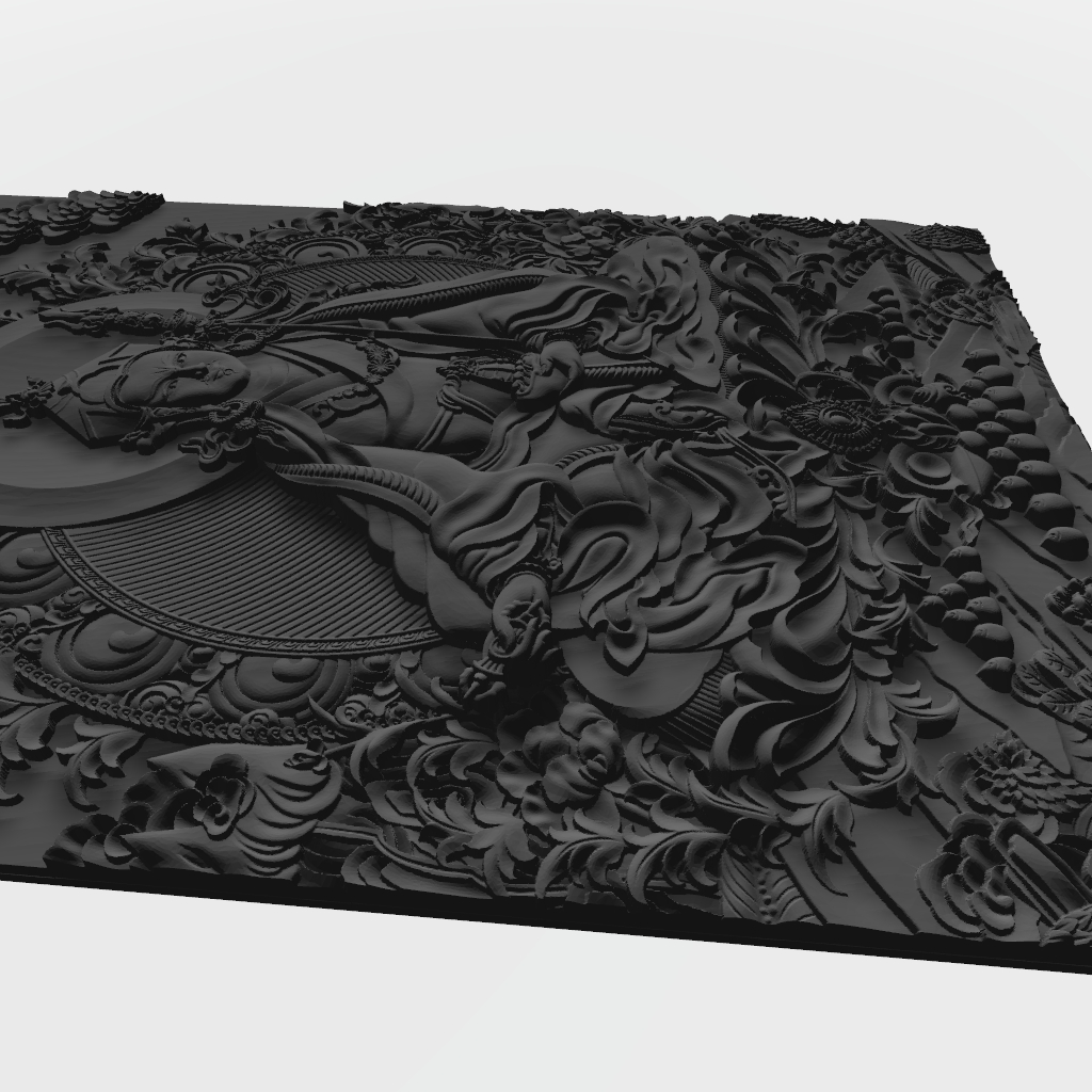 Thangka Tibet Buddhist CNC Model CNC STL file preview 3