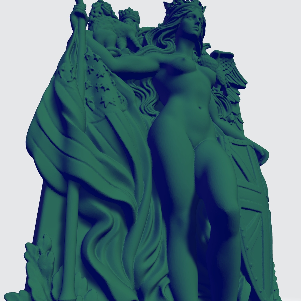 Unity Britain USA CNC STL file preview 3