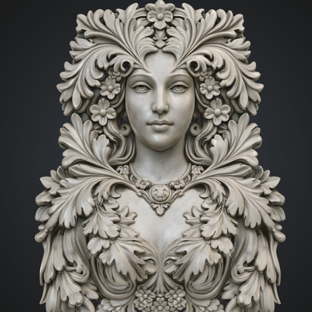 Upper Greengirl Woodland Sentry CNC STL file preview