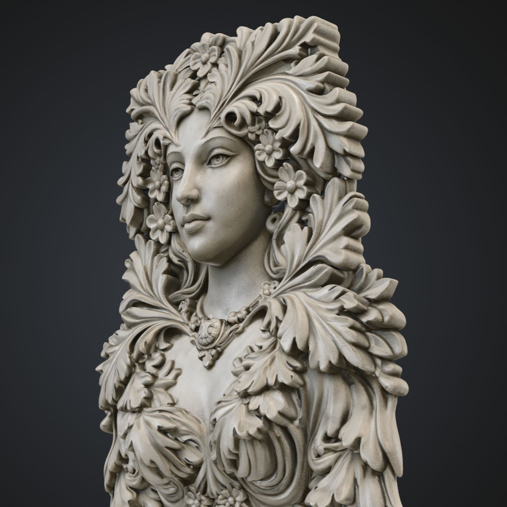 Upper Greengirl Woodland Sentry CNC STL file preview 3