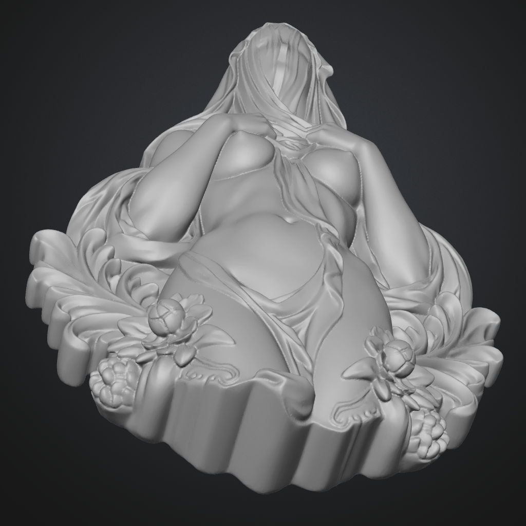 Veiled Goddess Short CNC STL file preview 2
