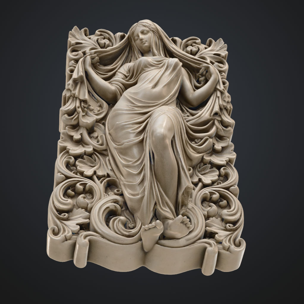Veiled Square CNC STL file preview 4