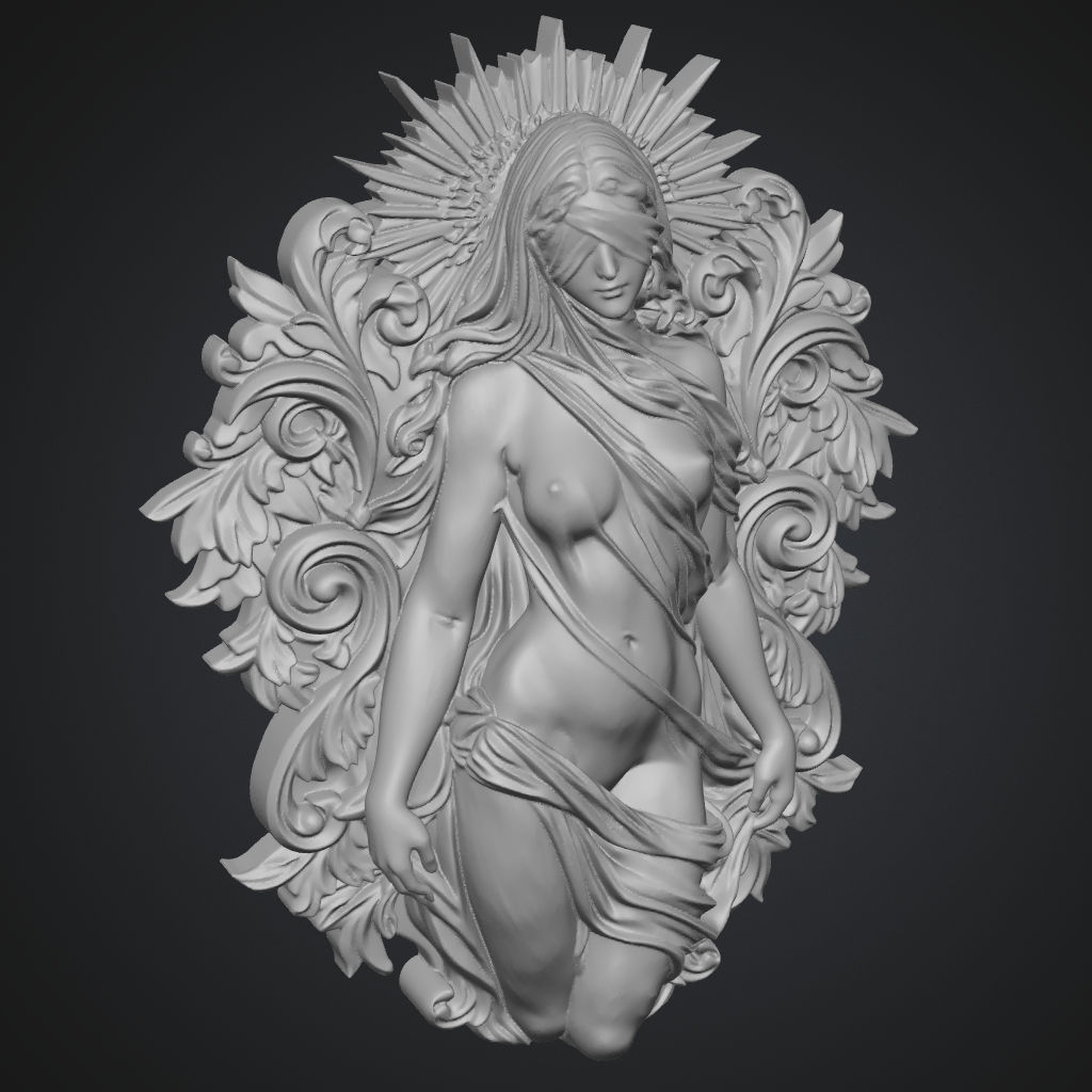 Veiled Venus with Sun CNC STL file preview 2