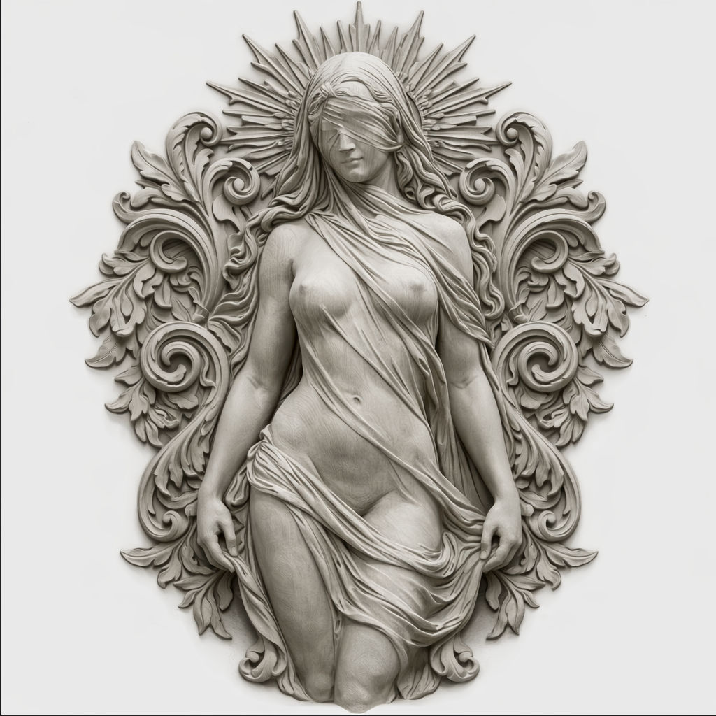 Veiled Venus with Sun CNC STL file preview 4