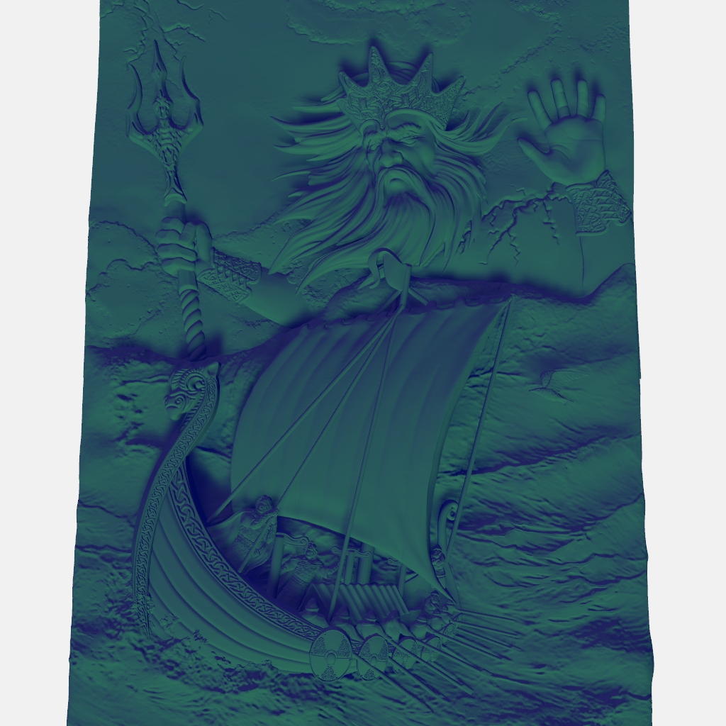 Viking God Ship At Sea Warriors CNC STL file preview
