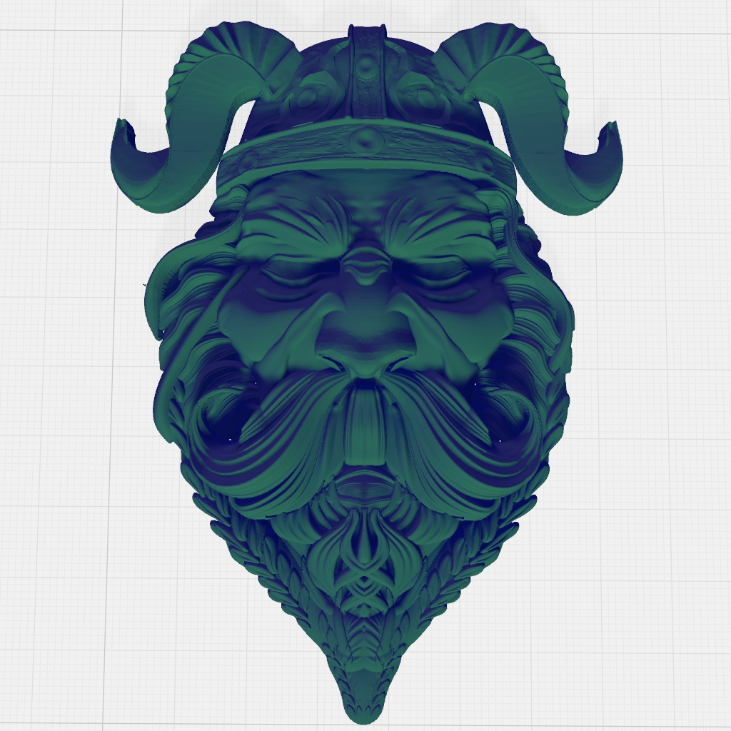 Viking Warrior Face CNC STL file preview