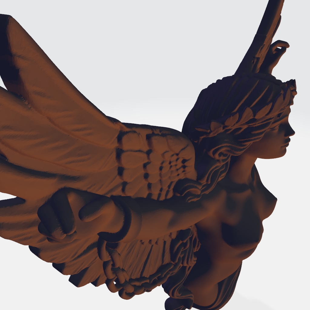 Winged Freedom Angel Lady 3D Model CNC STL file preview 4