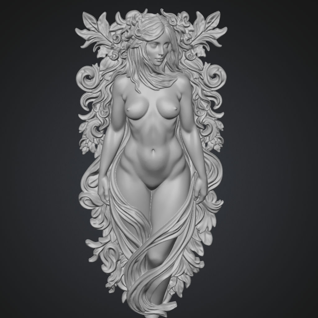 Woodland Greenwoman Venus CNC STL file preview