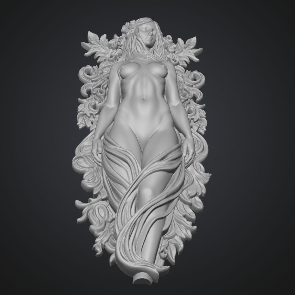 Woodland Greenwoman Venus CNC STL file preview 2