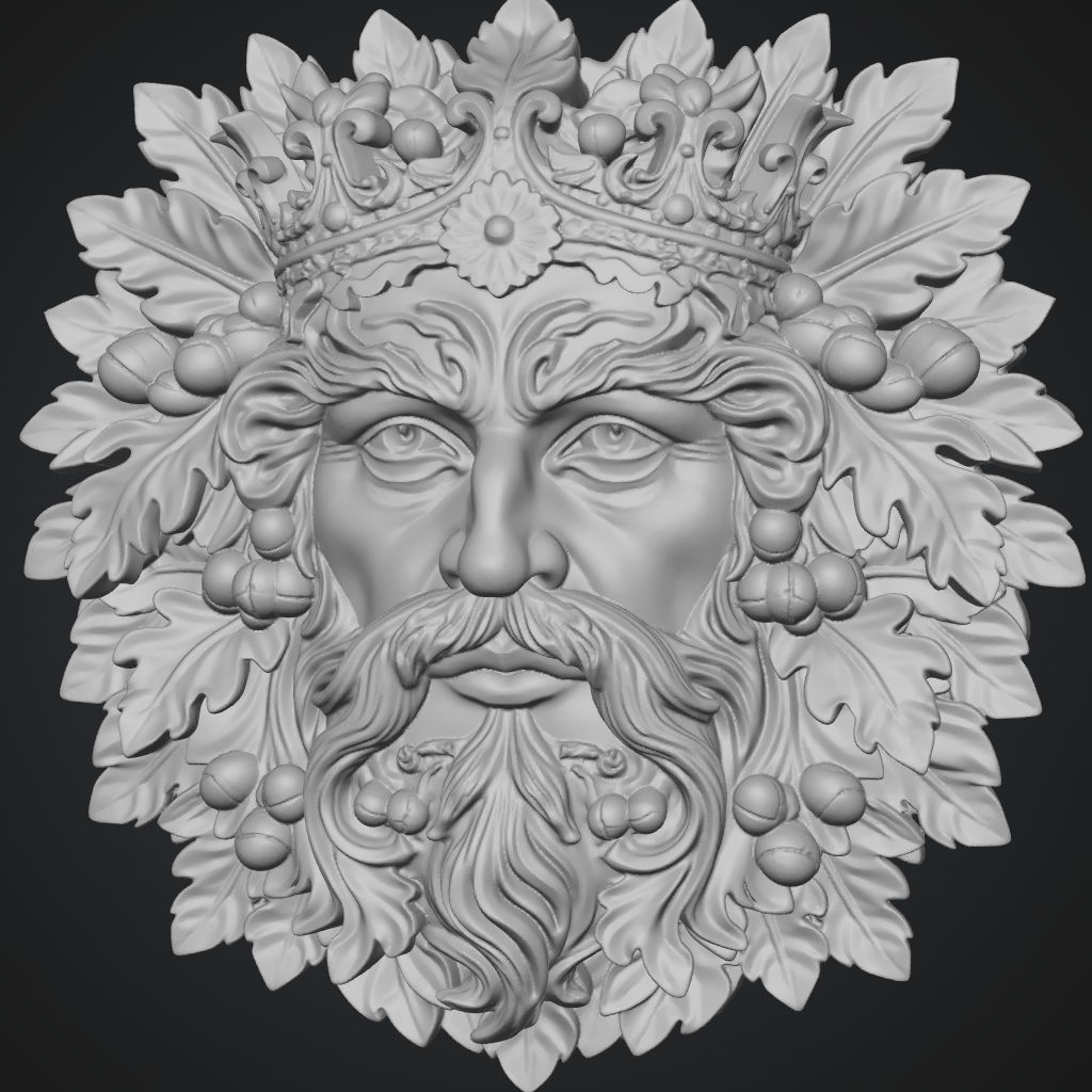 Woodland Lord Castle Greenman CNC STL file preview 2
