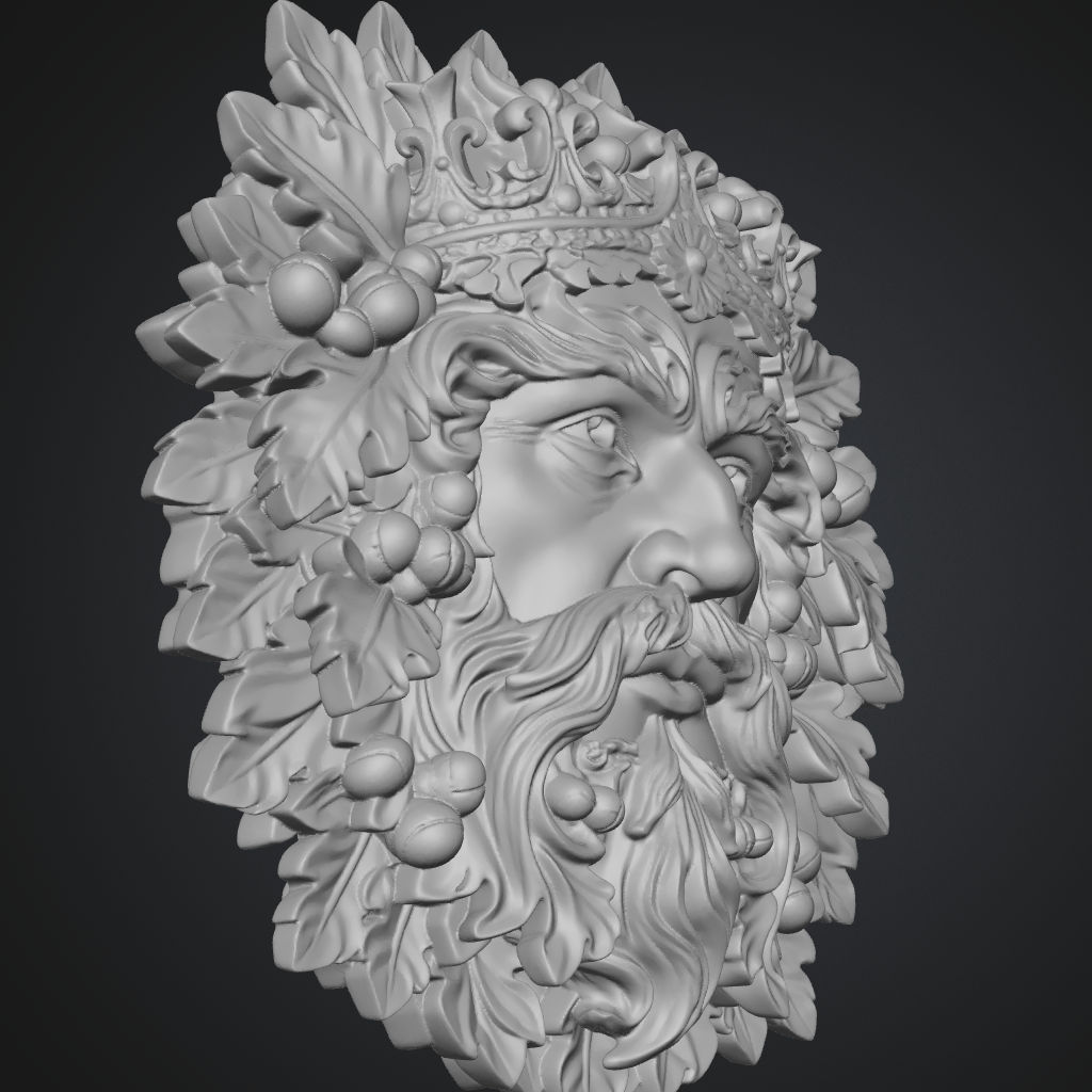 Woodland Lord Castle Greenman CNC STL file preview 3