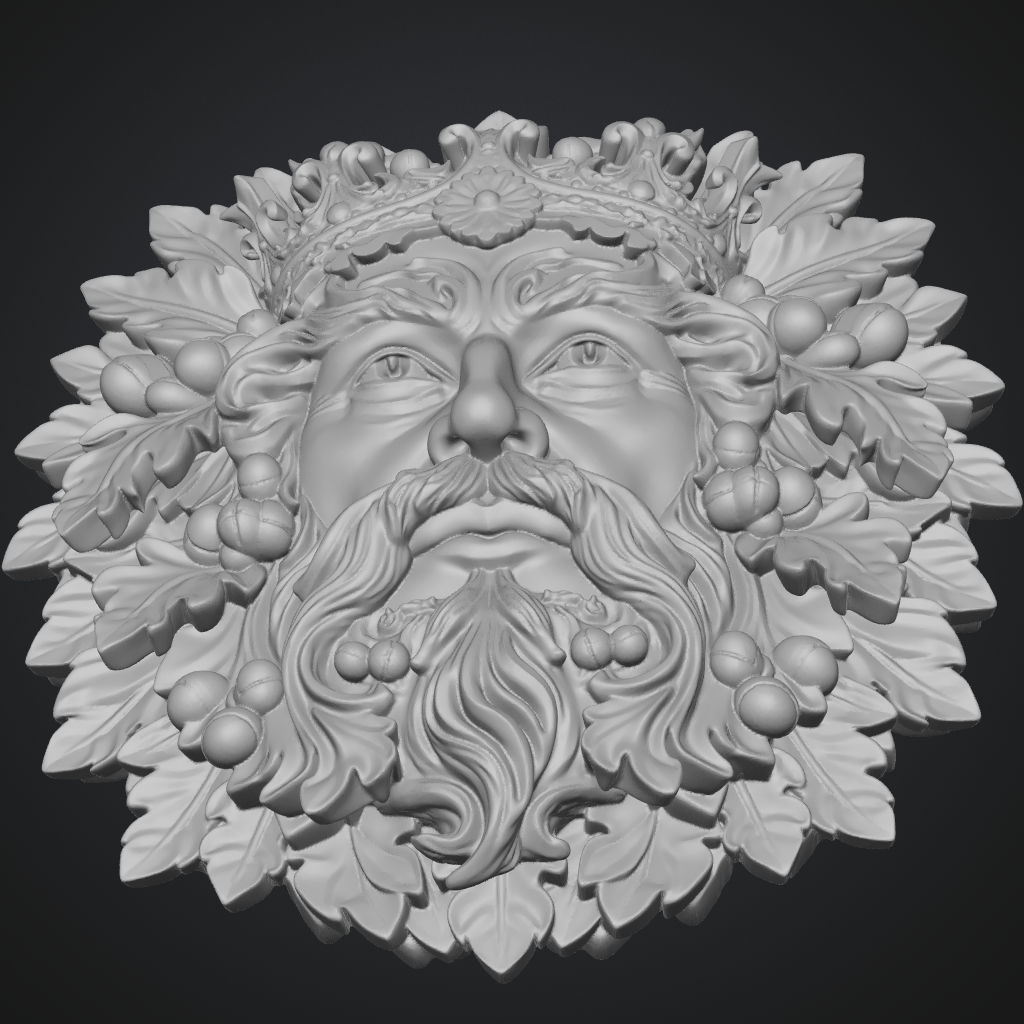 Woodland Lord Castle Greenman CNC STL file preview 4