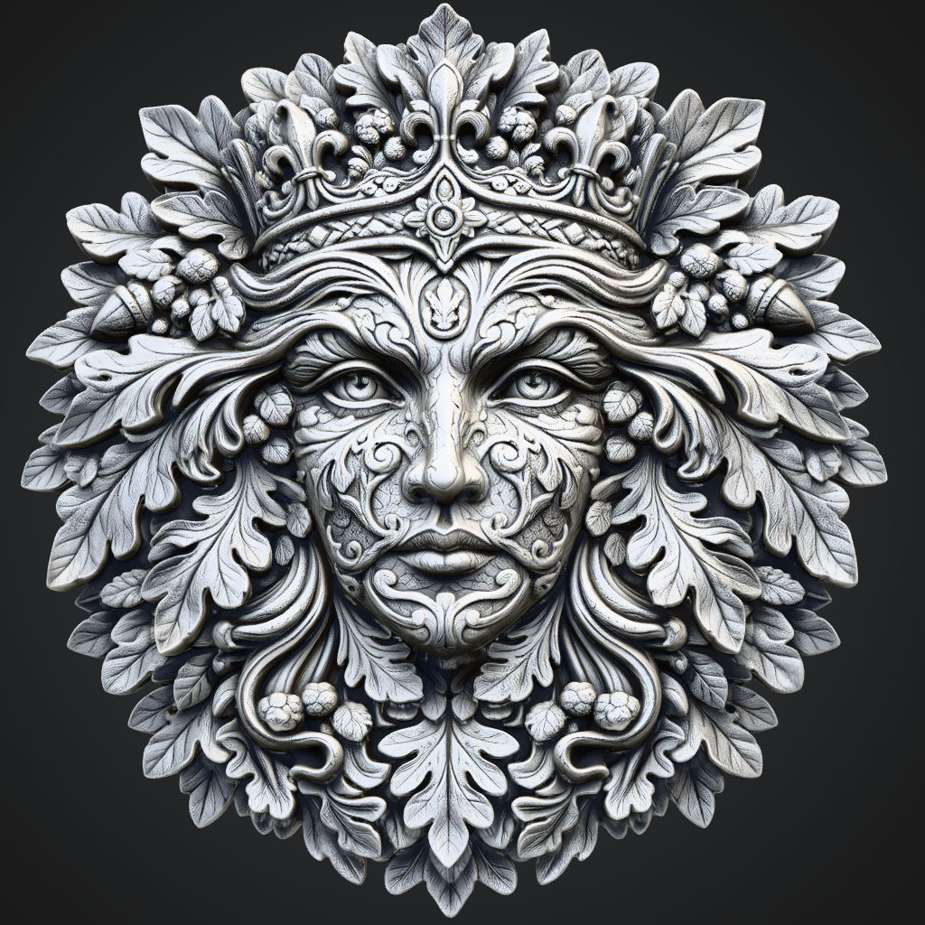 Woodland Queen CNC STL file preview