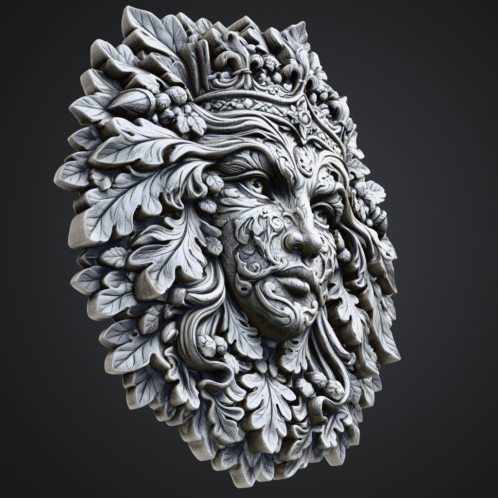 Woodland Queen CNC STL file preview 3