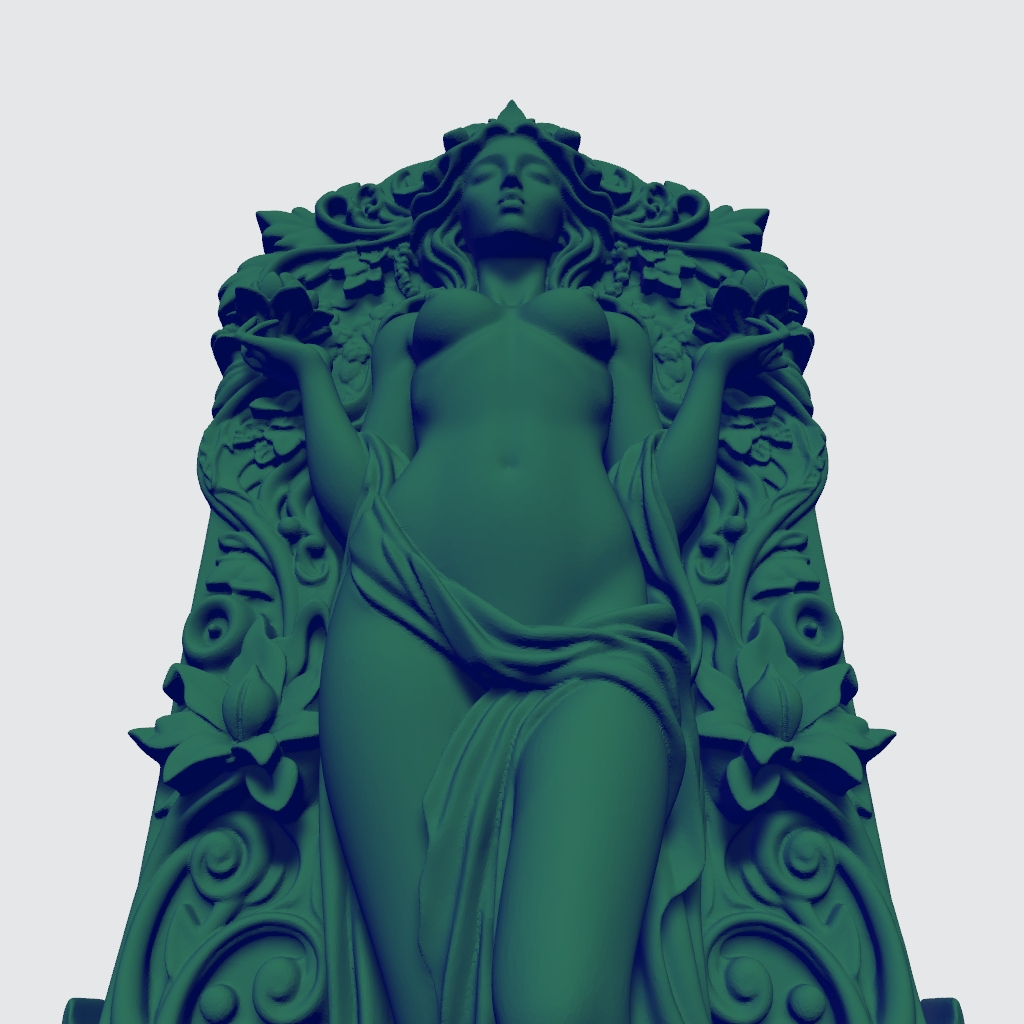 Art Nouveau CNC STL file preview 2