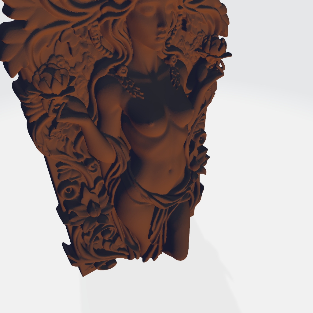 Art Nouveau CNC STL file preview 3