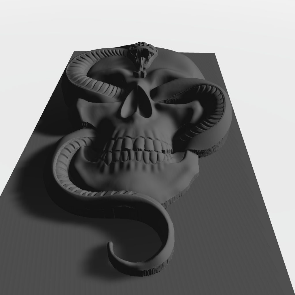 SkullAndSnakeB CNC STL file preview 2