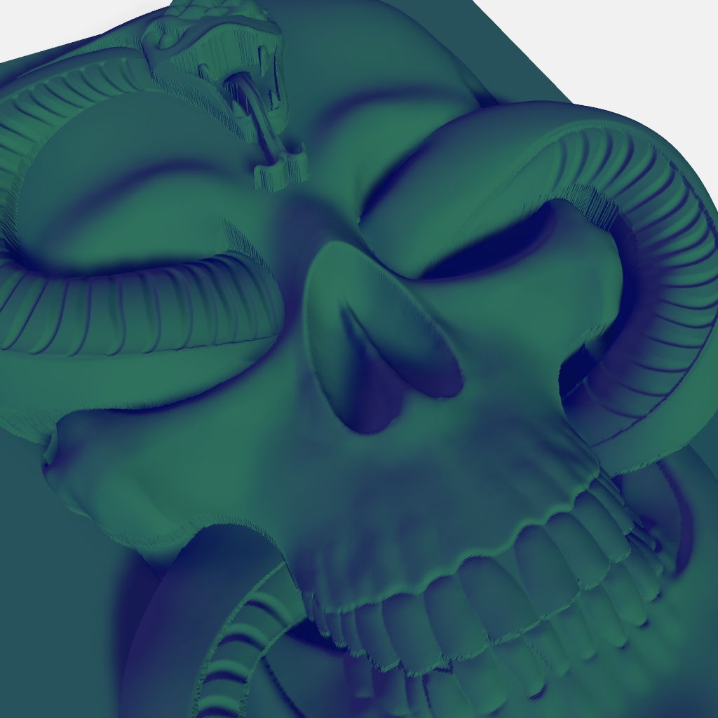 SkullAndSnakeB CNC STL file preview 3
