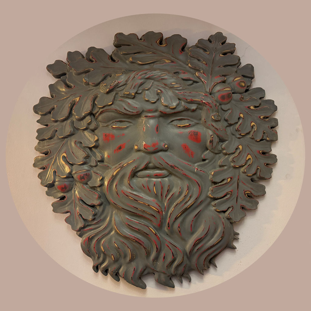 Professional CNC wood sculpture carved from detailed STL model